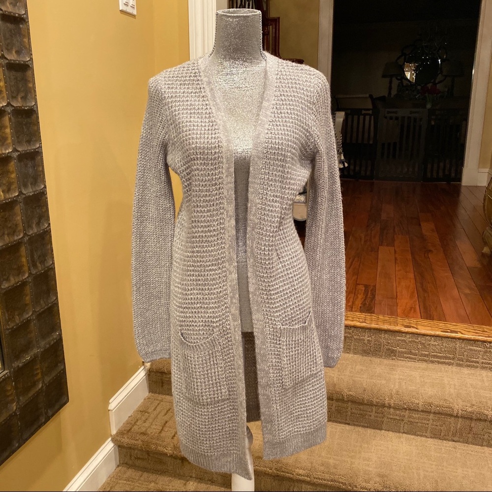 New Look Cable Knit Cardigan Grey